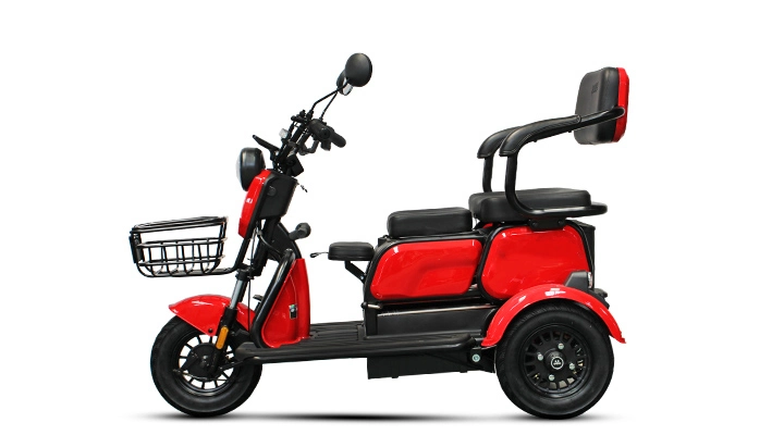 New Arrival Scooter Adult Leisure 3 Wheel Electric City Tricycle Cargo Fat Tire Aluminium Alloy Adult Electric Trike with Front and Rear Basket