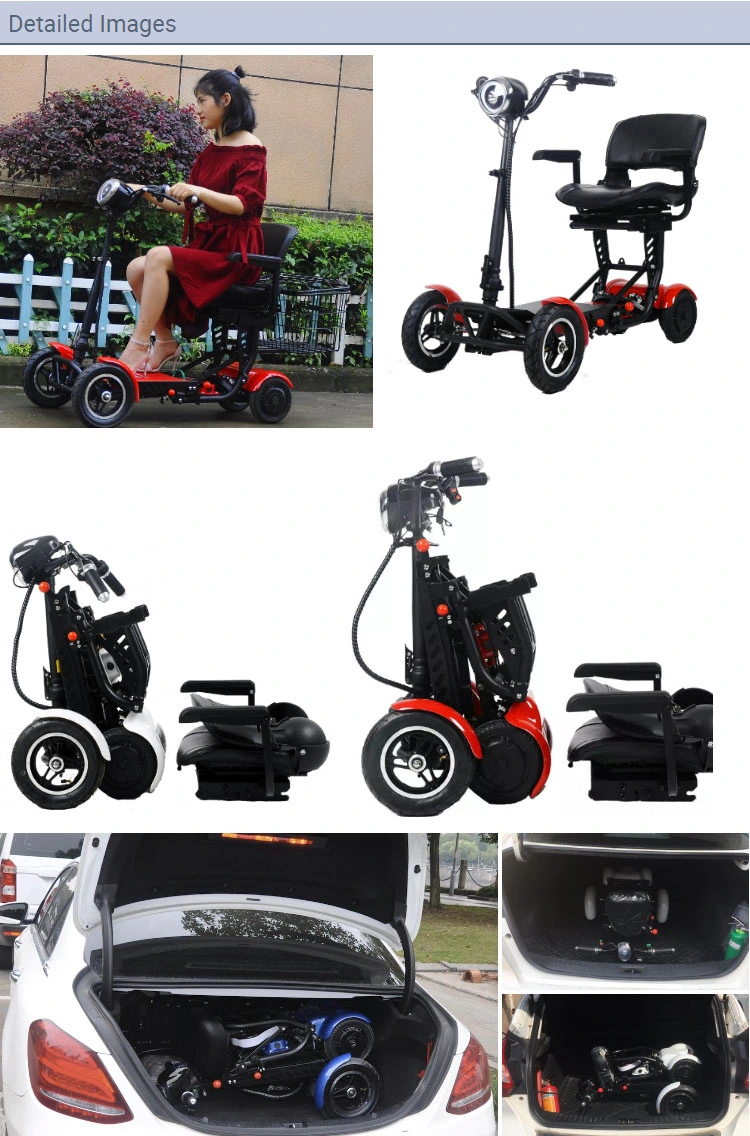 High Quality Carbon Steel Frame 8.5 Inch 4 Wheel Smart Electric Scooters for Elderly