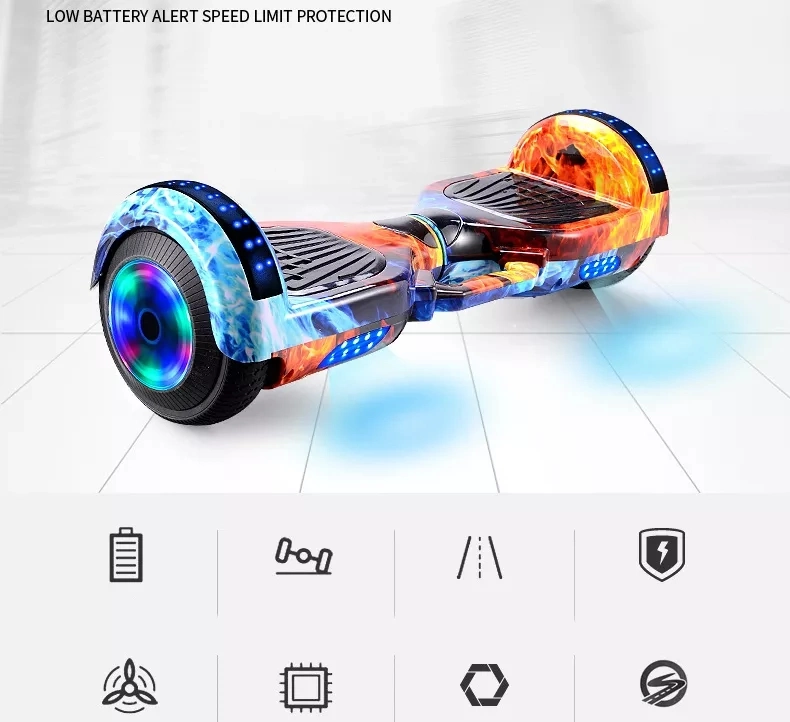 Cheap 6.5 Inch Galaxy Purple Electric Scooters LED Self Balancing Scooter for Kids Balance Hoverboard