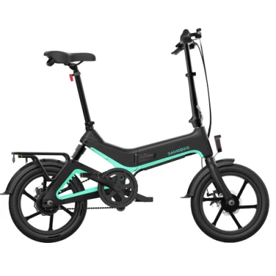 E-Bike elettrica pieghevole per adulti con forcella ammortizzata con batteria al litio da 36 V 7,5 Ah